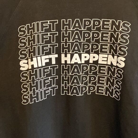 Bad Decisions Podcast- Shift Happens- long sleeve Teeshirt- size large - Picture 2 of 5